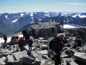 Foto van Galdhøpiggen hoogste berg van Noorwegen