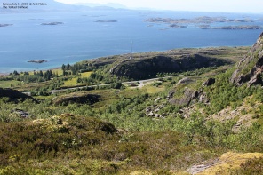 Foto van de berg Dønnamannen op het eiland Dønna in Noorwegen