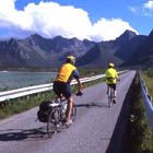 Foto van fietsen op de Lofoten in Noorwegen