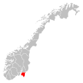 Kaart van de provincie Østfold in Noorwegen
