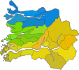 Plaatje van kaartje met districten in Sogn og Fjordane in Noorwegen